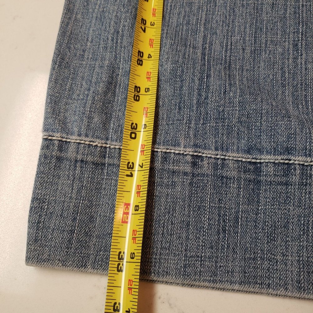 Tommy Hilfiger Cropped wide leg Jeans size 4 American Hope Rise mid‎ wash blue - Picture 8 of 10